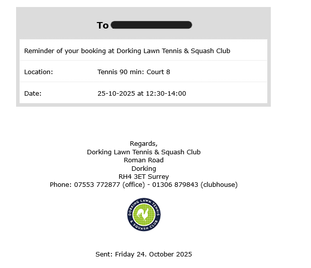 Court Bookings Court Bookings